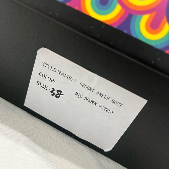 Kurt Geiger Mid Brown Patent/ Regent Ankle Boot - Picture 14 of 14